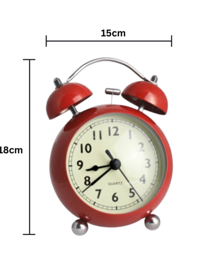 Round Alarm Clock - Red