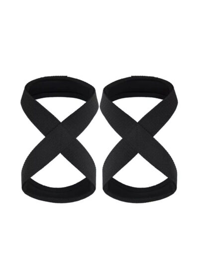 Weight Lifting Straps Figure 8 - Black