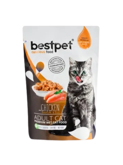 Bestpet Adult Cat Chicken Jelly - 85gm