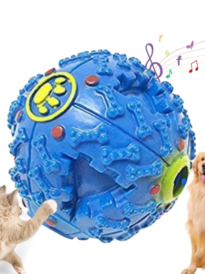 Dogs and Cats Giggle Toy Ball - Blue